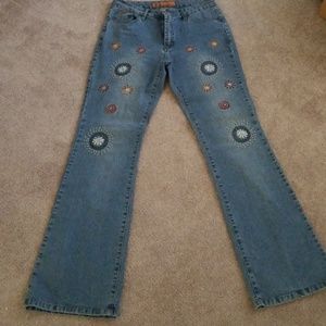 ❤Blue denim embellished jeans. Sz 11-12❤